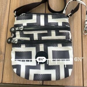 Black and white Kipling cross bag